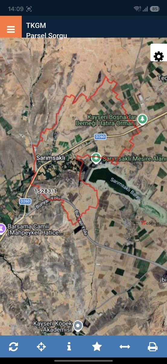 SARIMSAKLI'DA BARAJA YAKIN 1060 m² İMARLI SATILIK VİLLA ARSASI - Resim 8