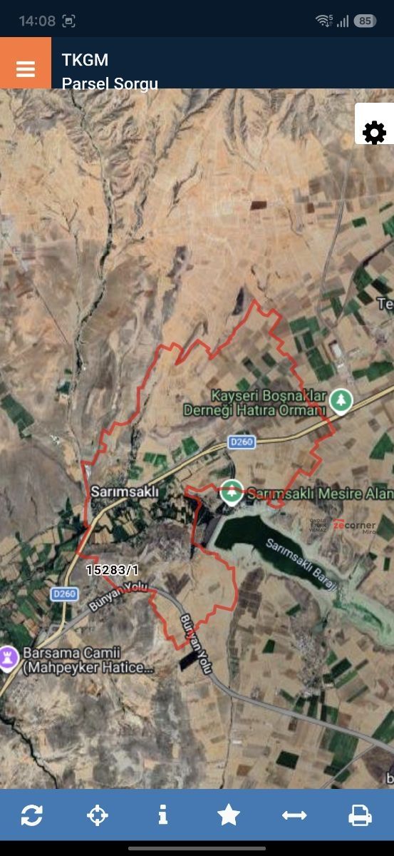 SARIMSAKLI'DA BARAJA YAKIN 1060 m² İMARLI SATILIK VİLLA ARSASI - Resim 9